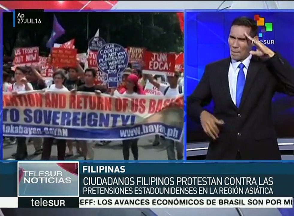 Filipinas: protestan por visita oficial del secretario de Estado EEUU