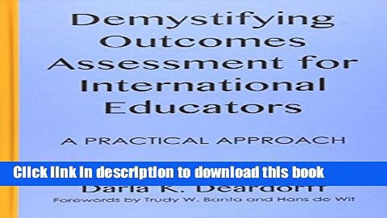Read Demystifying Outcomes Assessment for International Educators: A Practical Approach  Ebook Free