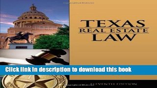 Read Books TEXAS REAL ESTATE LAW PDF Free
