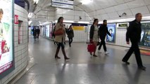 Walking around Leicester Square Tube Station in London