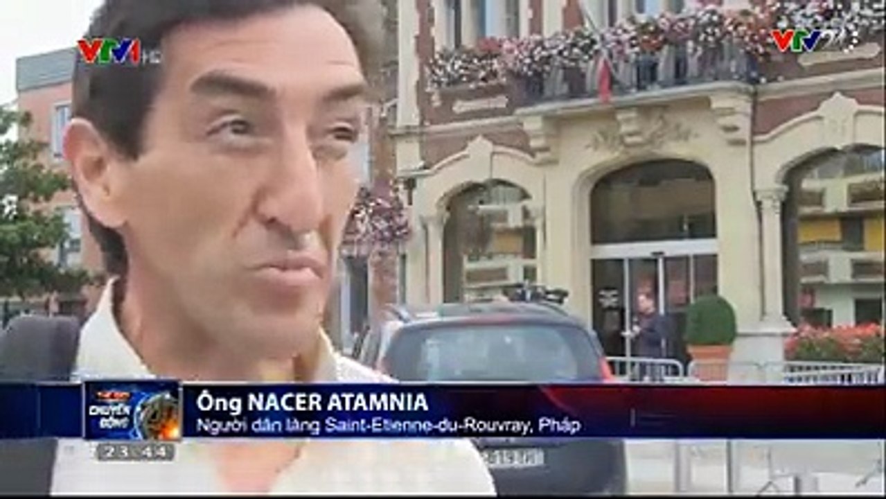 Tại Pháp, ngày hôm qua, hai kẻ khủng bố đã dùng dao tấn công một nhà thờ trong một ngôi làng gần thành phố Rouen (đọc là Ru-ăng).