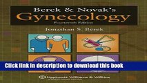 [PDF] Berek   Novak s Gynecology (Novak s Textbook Gynecology) [PDF] Full Ebook