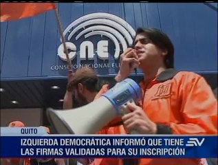 Izquierda Democrática completa firmas para proceso de reinscripción