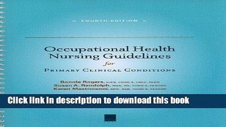 [PDF] Occupational Health Nursing Guidelines for Primary Clinical Conditions (Occupational Health