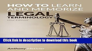 Read How To Learn And Memorize Legal Terminology ...: Using A Memory Palace (Magnetic Memory