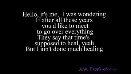 Adele- Hello Boyce Lyrics Only