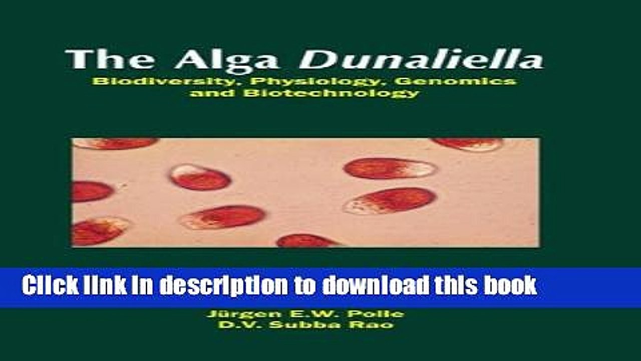 PDF The Alga Dunaliella PDF Book Free