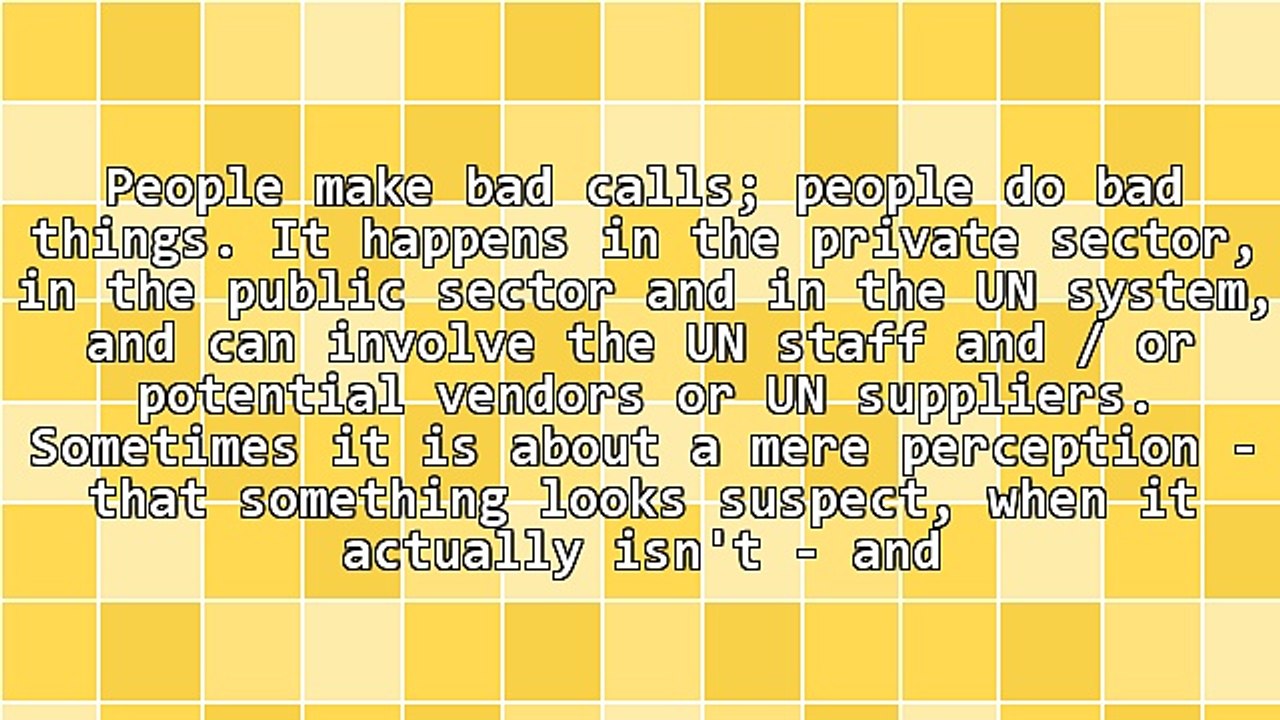 Detect the Signs of Unethical UN Buyer Conduct