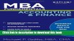 [Read PDF] MBA Fundamentals Accounting and Finance (Kaplan Test Prep) Download Free