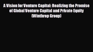 Free [PDF] Downlaod A Vision for Venture Capital: Realizing the Promise of Global Venture