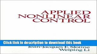 Read Applied Nonlinear Control Ebook Free