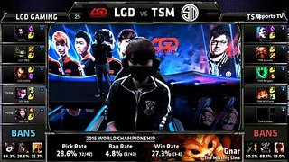 TSM vs LGD  League of Legends World Championship 2015 - Group D  LGD Gaming vs Team SoloMid