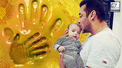 Salman Khan's SPECIAL GIFT To Ahil | Golden Hand Prints