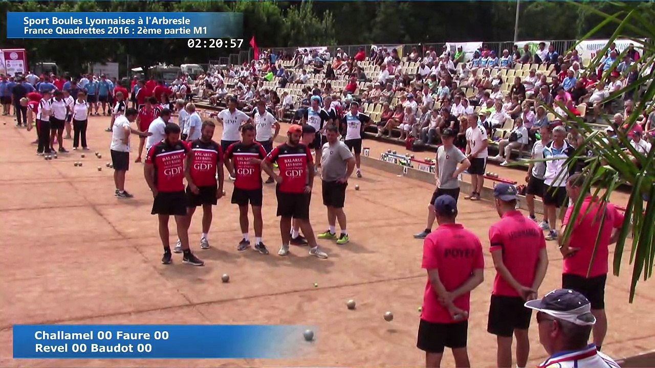 Seconde partie, second tour, M1, 1 sur 2, Sport Boules, France Quadrettes, l'Arbresle 2016