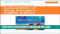 Download Drug Calculations Online for Ogden Calculation of Drug Dosages (Access Code) Ebook Online