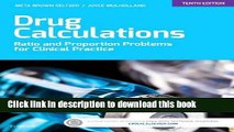 Download Drug Calculations: Ratio and Proportion Problems for Clinical Practice PDF Free