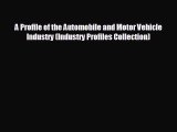 READ book A Profile of the Automobile and Motor Vehicle Industry (Industry Profiles Collection)