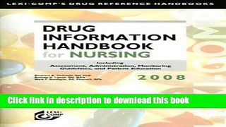 Read Drug Information Handbook For Nursing PDF Free