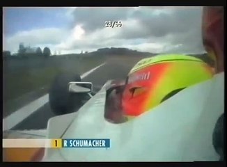 Ralph Schumacher leads the Grand Prix of Europe (F1 1999: Round 14)