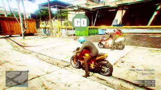 GTA 5 Funny Moments 'MAD MOTO SKILLS' E265 (GTA V Online).