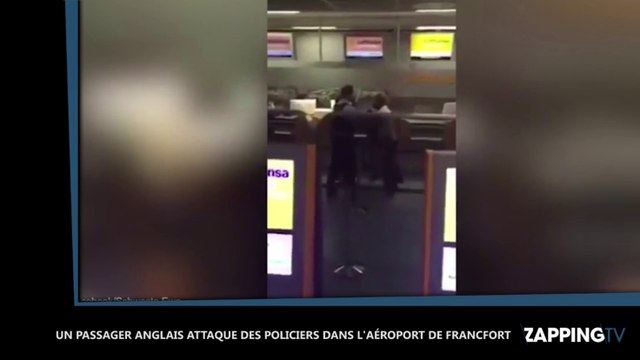 Aéroport de Francfort : Un passager anglais attaque violemment des policiers allemands (Vidéo)