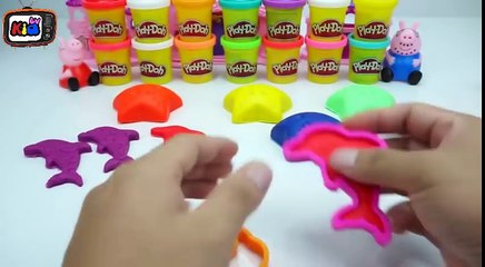 Play and learn colors Play doh with star, dolphin ❤ Kid TV
