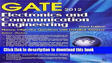 Download Gate 2012: Electronics and Communication Engineering: Theory Objective Questions With