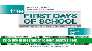 Read The First Days of School  Ebook Free