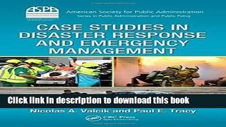 Download Case Studies in Disaster Response and Emergency Management  Ebook Online