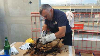 Préparation du gigot bitume