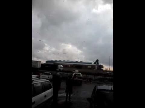 Debris Flies as Tornado Tears Through Johannesburg Suburbs