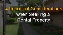 Important Considerations when Seeking a Rental Property