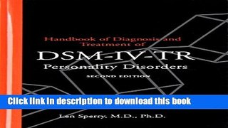 Read Handbook of Diagnosis and Treatment of DSM-IV-TR Personality Disorders Ebook Free