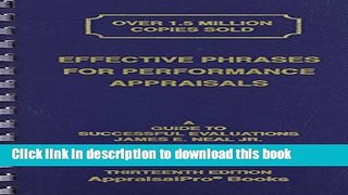 Read Effective Phrases for Performance Appraisals: A Guide to Successful Evaluations  Ebook Free