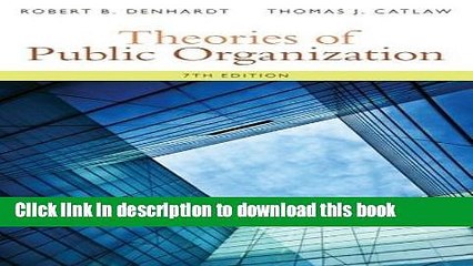 Read Theories of Public Organization  PDF Free