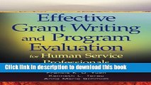 Read Books Effective Grant Writing and Program Evaluation for Human Service Professionals ebook