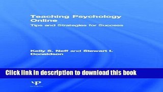 Download Teaching Psychology Online: Tips and Strategies for Success Ebook Free