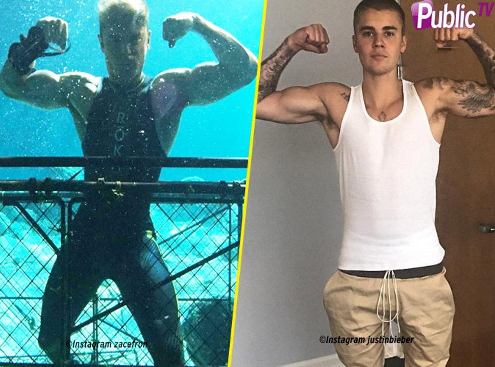 Justin Bieber VS Zac Efron : Battle de muscu… Qui est le plus sexy ?