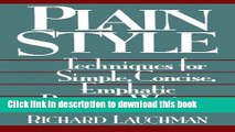 Read Books Plain Style: Techniques for Simple, Concise, Emphatic Business Writing PDF Online