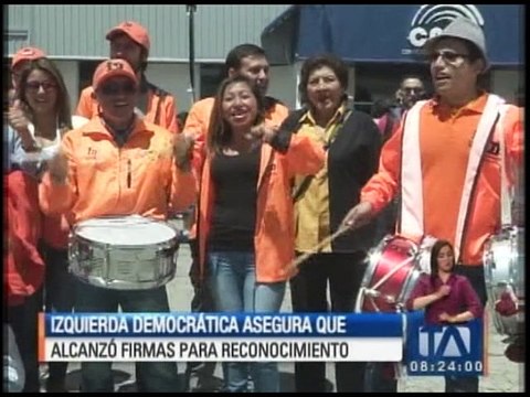 Izquierda Democrática afirma que tiene afiliaciones suficientes