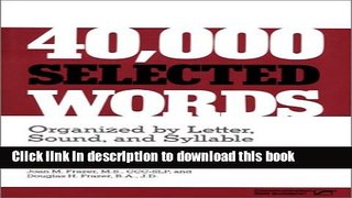 Read 40,000 Selected Words  Ebook Online
