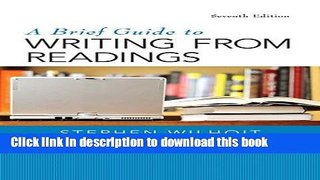 Download A Brief Guide to Writing from Readings (7th Edition)  PDF Online
