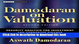 Read Damodaran on Valuation: Security Analysis for Investment and Corporate Finance  Ebook Free