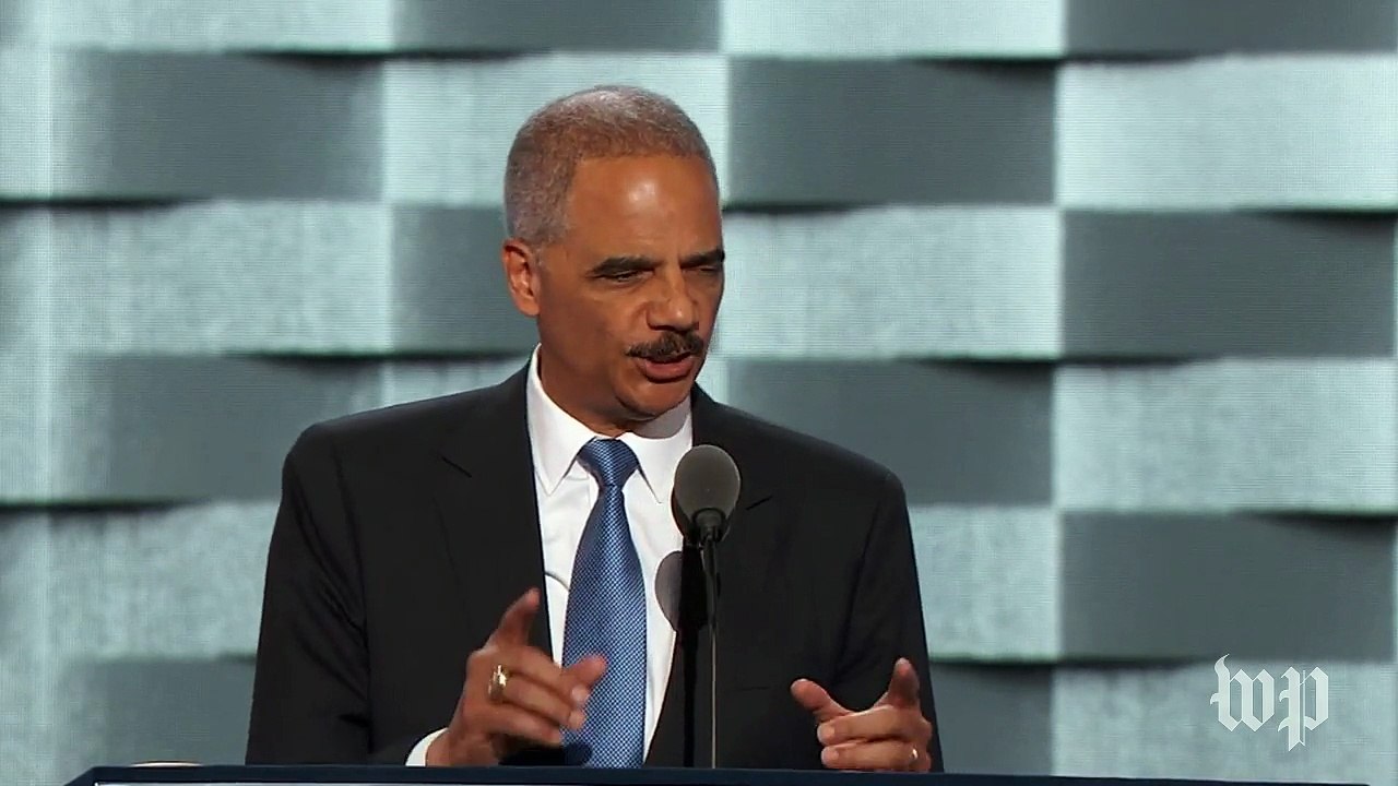 Eric Holder tells Trump America is 'already great'