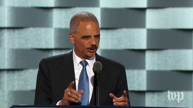 Eric Holder tells Trump America is 'already great'