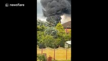 'Ferocious' fire burns at former hotel in Swindon, UK