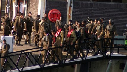 Harry Styles on the set of movie Dunkirk in Weymouth