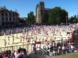 Fêtes de Bayonne 2016 : les courses de vaches su la place Paul-Bert