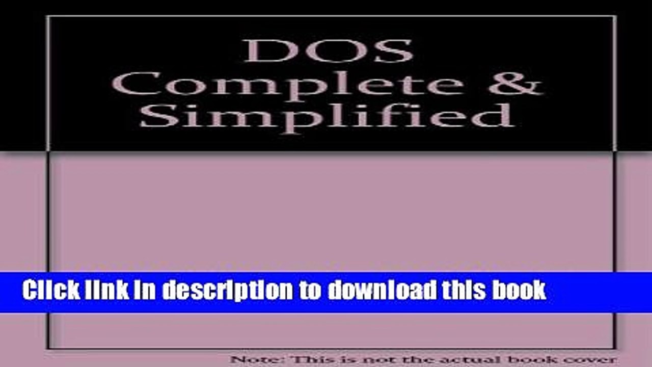 Read DOS: Complete   Simplified Ebook Free