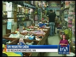 SRI registra caída de recaudaciones del IVA